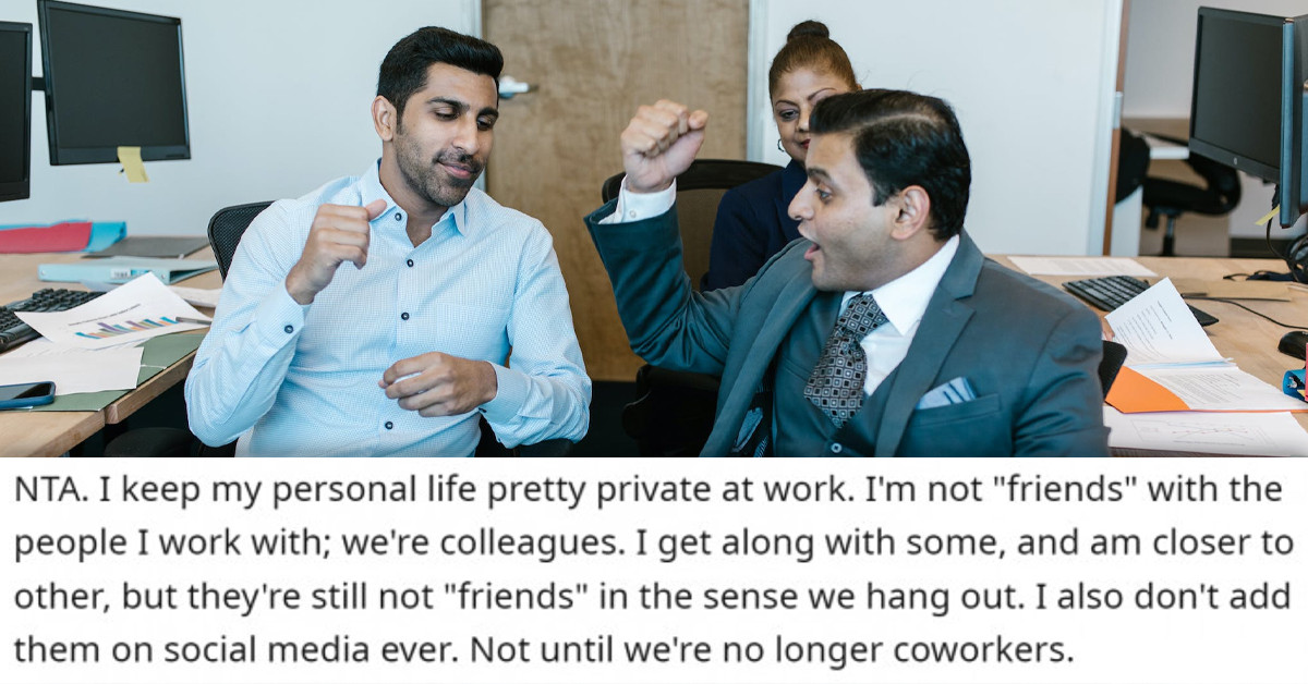 Father Decides To Keep His Personal Life Private At Work, But His Coworkers Think He's Wrong For Not Sharing His Daughter With Them