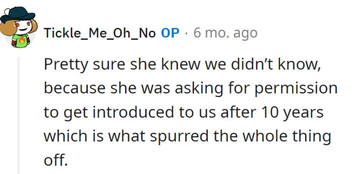 10 years later, it's the grand introduction request. It's not a family reunion; it's a blockbuster plot twist.