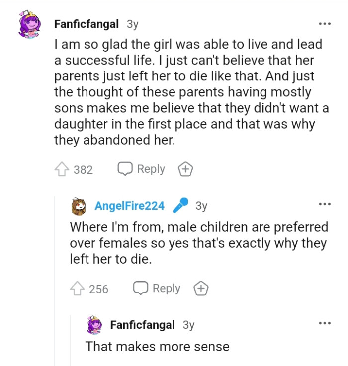 They Didn't Want a Daughter in the First Place