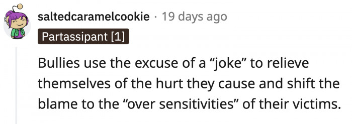 The fiancé even said it's Judy who has to go to therapy because she was too sensitive. Ha!