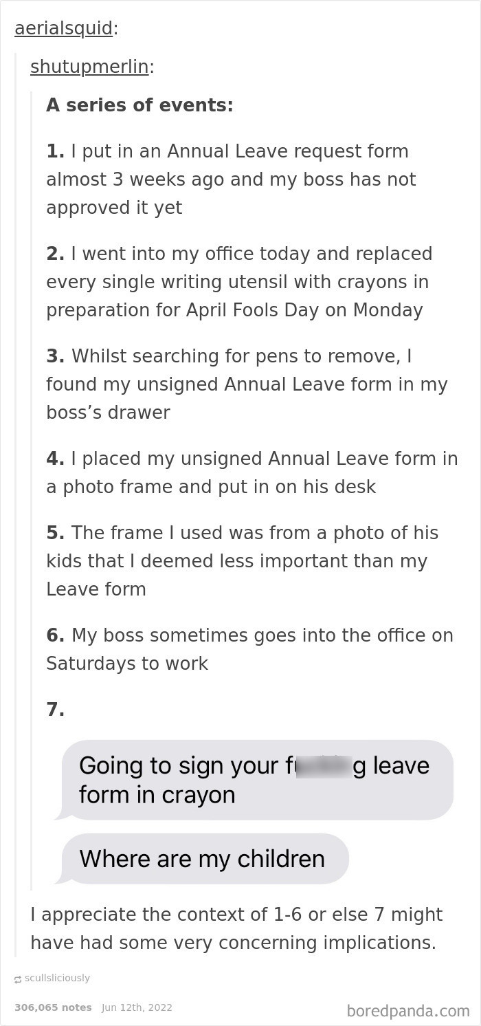 31. My annual leave request