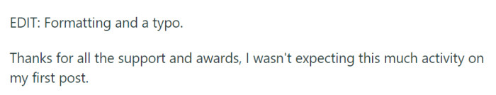 Thankful for support and awards, they were pleasantly surprised by their first post's unexpected activity.