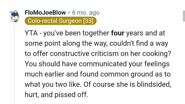 The OP should have communicated his feelings much earlier