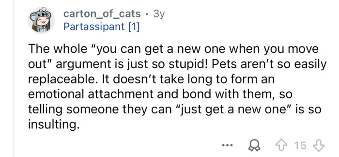 Pets are irreplaceable.