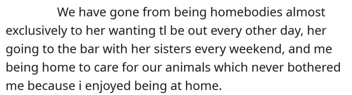 Now that she has lost weight, the OP's wife wants to go out partying all the time.