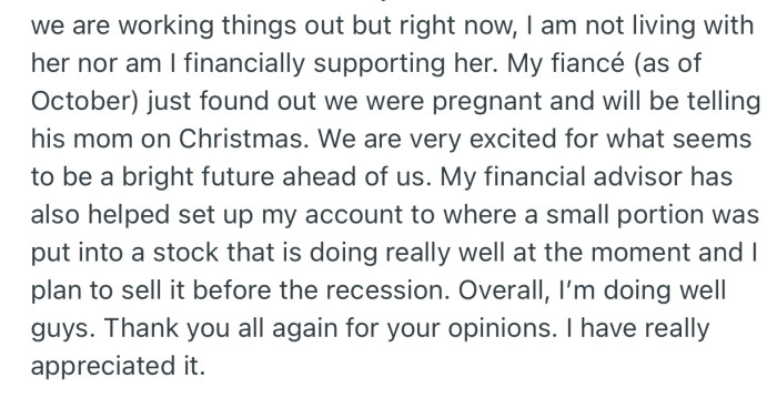 Things seems to be going excellently well for the family