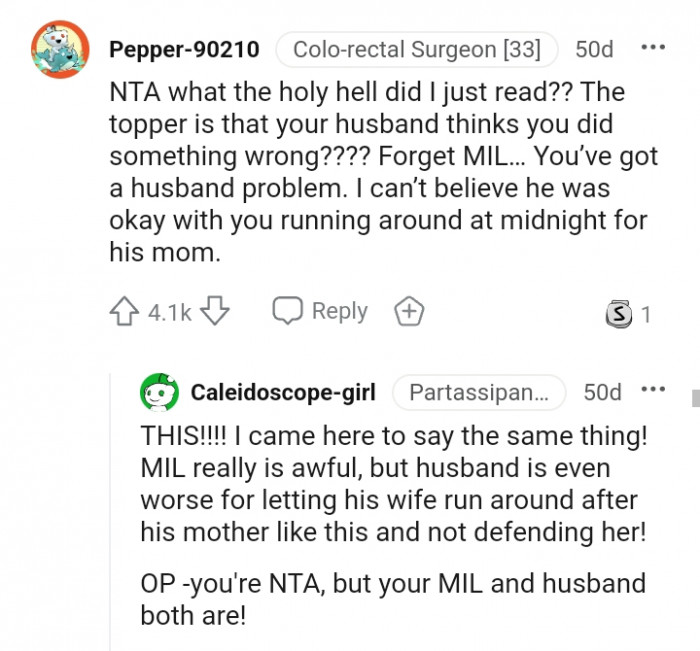 He was okay with you running around at midnight for his mom