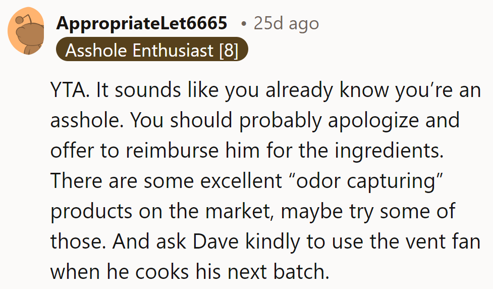 Apologies and air fresheners: the recipe for roommate harmony after a spicy misunderstanding.