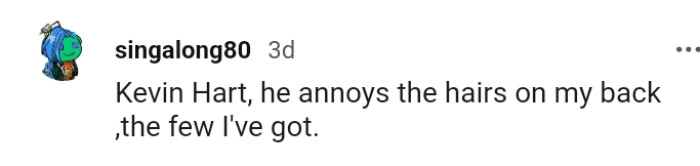 27. For this Redditor, it's Kevin Hart