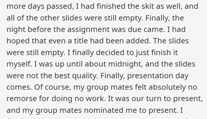 ... because there will always be those people just waiting for the others to do the work