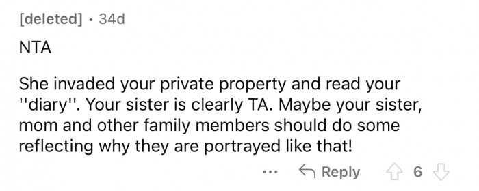 The real a-hole here is the sister.