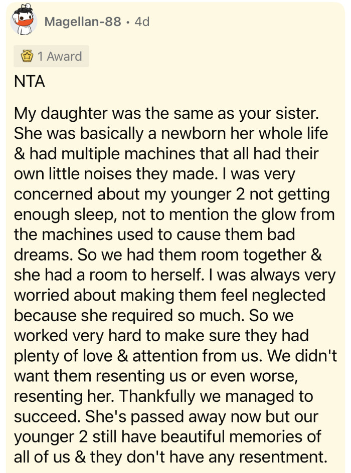 This mom knew how to raise her children without neglecting anyone.