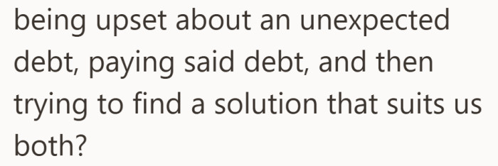 She is left wondering if she was wrong for questioning the total and trying to fix it.