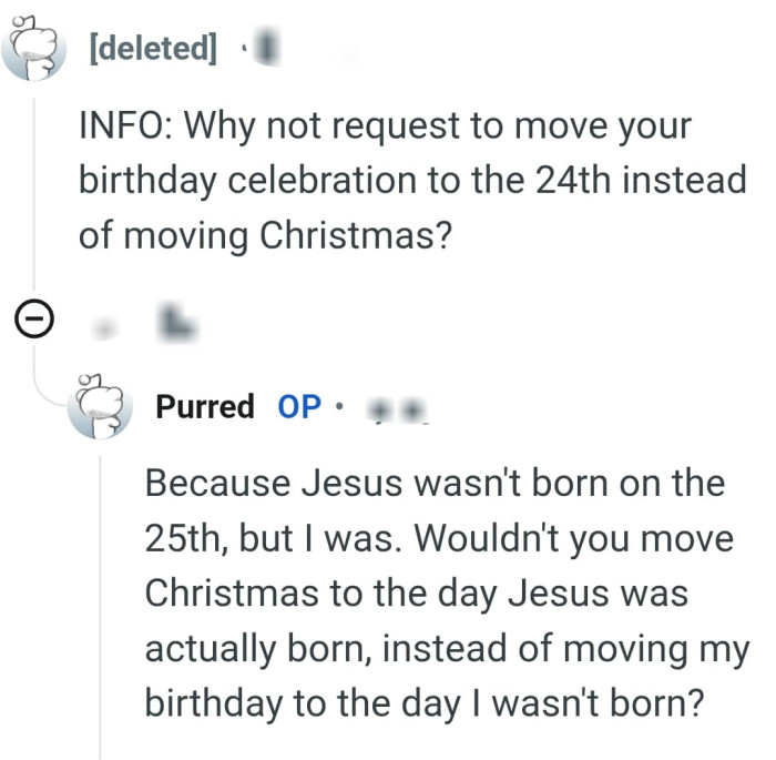 The OP refuses to move their birthday regardless