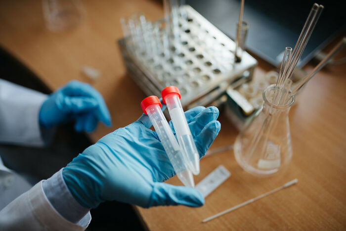 10. Medical labs - The gloves do go off.