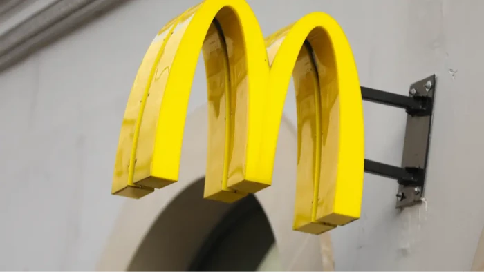 McDonald's menu items highlighted, referencing GLP-1 appetite control and protein trends