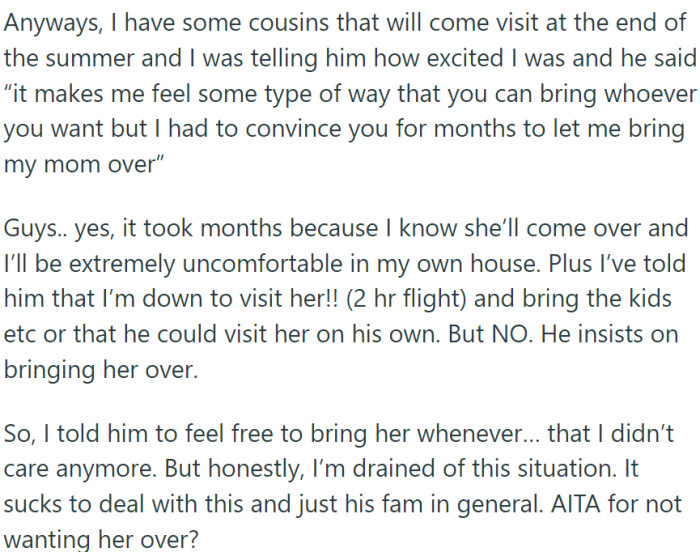 OP eventually spoke with her and accepted her apology.