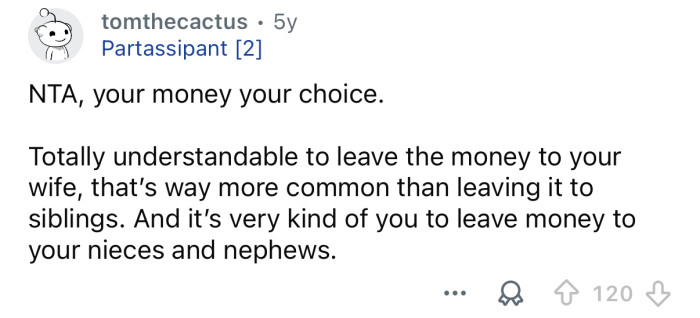 Your money, your choice.