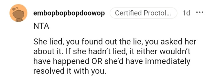 The OP Found Out the Lie