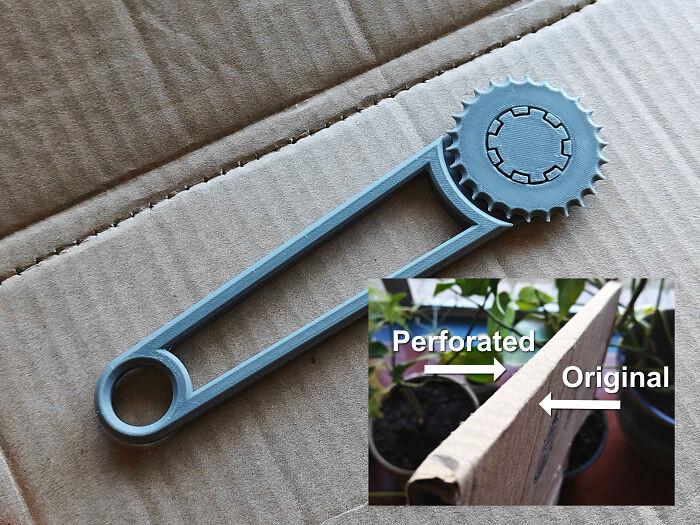 "Cardboard Perforation Tool To Make New Folds/Custom Boxes"