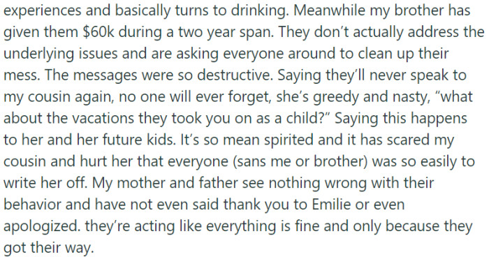 Hurtful messages were exchanged