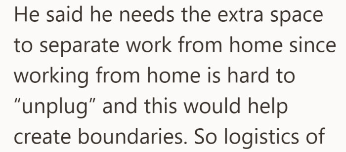 His reasoning is about boundaries, not convenience, which makes the disagreement more nuanced.