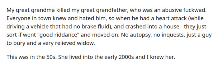 Everyone has such interesting grandmothers, apparently.