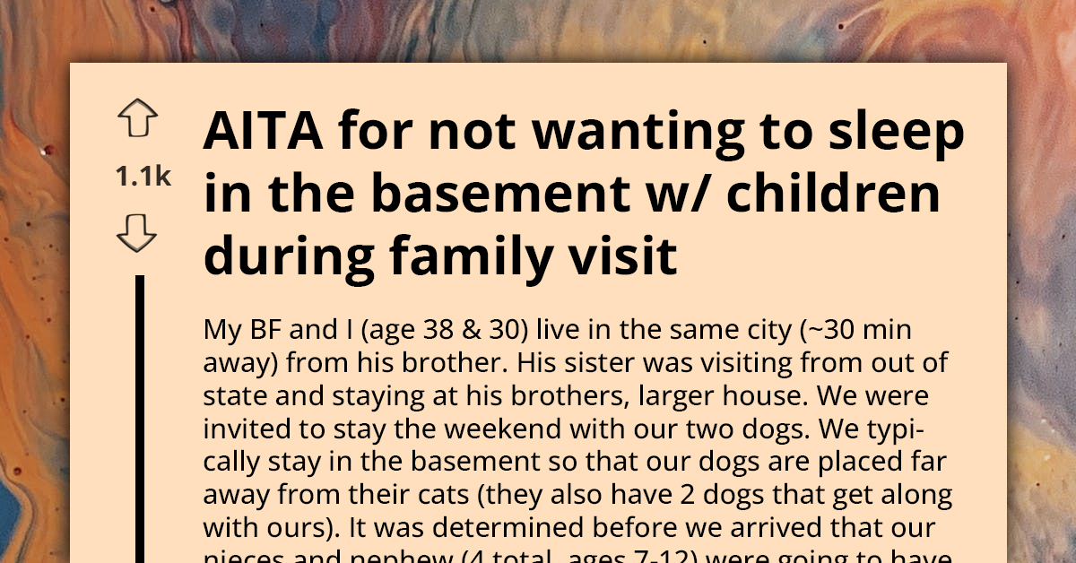 Couple Doesn't Want To Sleep With Group Of Kids In Basement During Trip, But Family Insists
