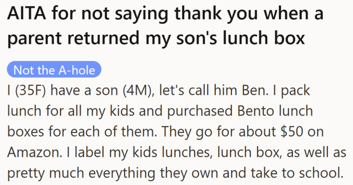 A mom’s simple school routine takes an unexpected turn when one lunch box goes missing — and stays that way for weeks.