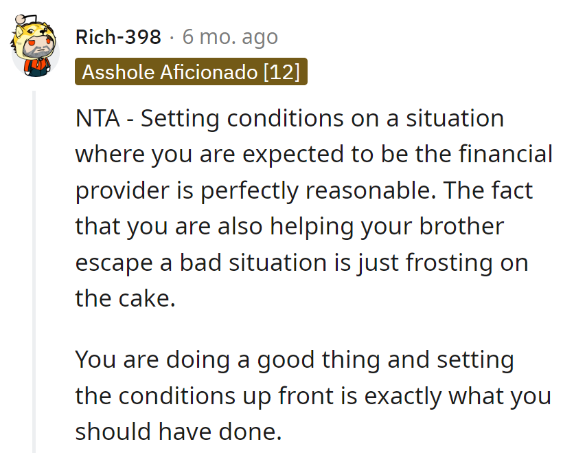 Negotiating the financial gig like a pro, with a side of family rescue. Setting conditions up front—just expert-level caregiving.