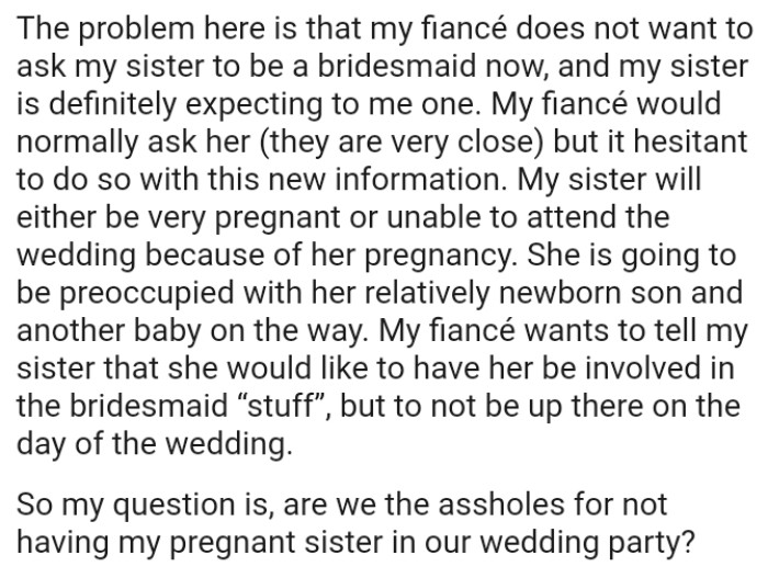 She is going to be preoccupied with her relatively newborn son and another baby on the way