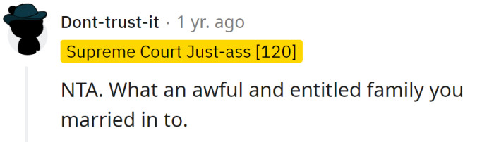 What an entitled family