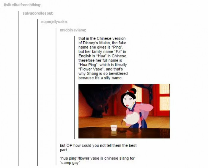 10. Mulan was extra brave and just extra in general