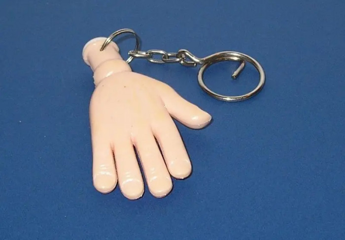 44. The bendable hand keychain
