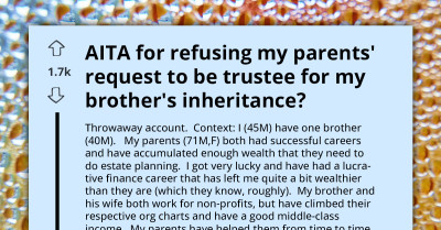 Parents Give Entire Estate To Less Successful Son, Accuse Sibling Of Jealousy For Not Managing These Funds