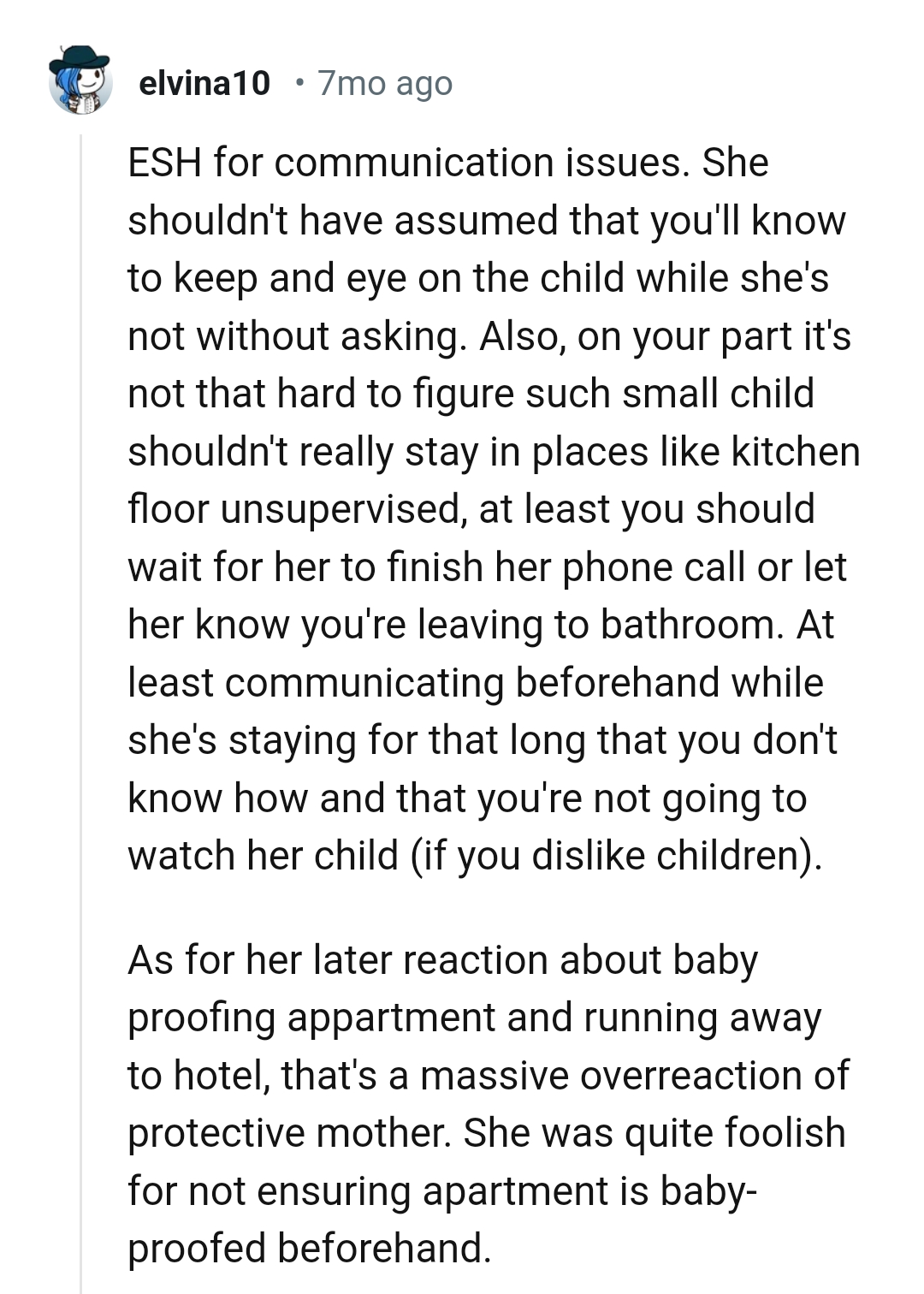 Waiting for her to finish