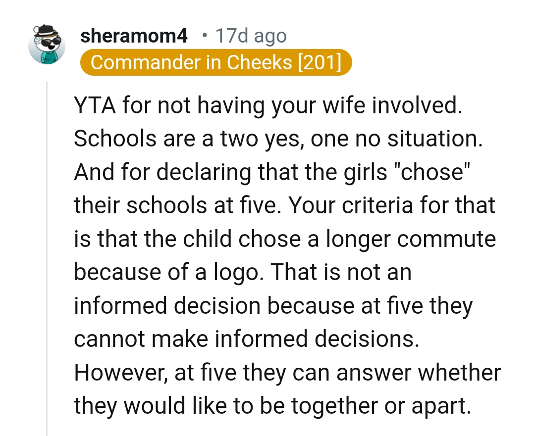 That is not an informed decision