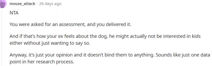 21. It's just your opinion