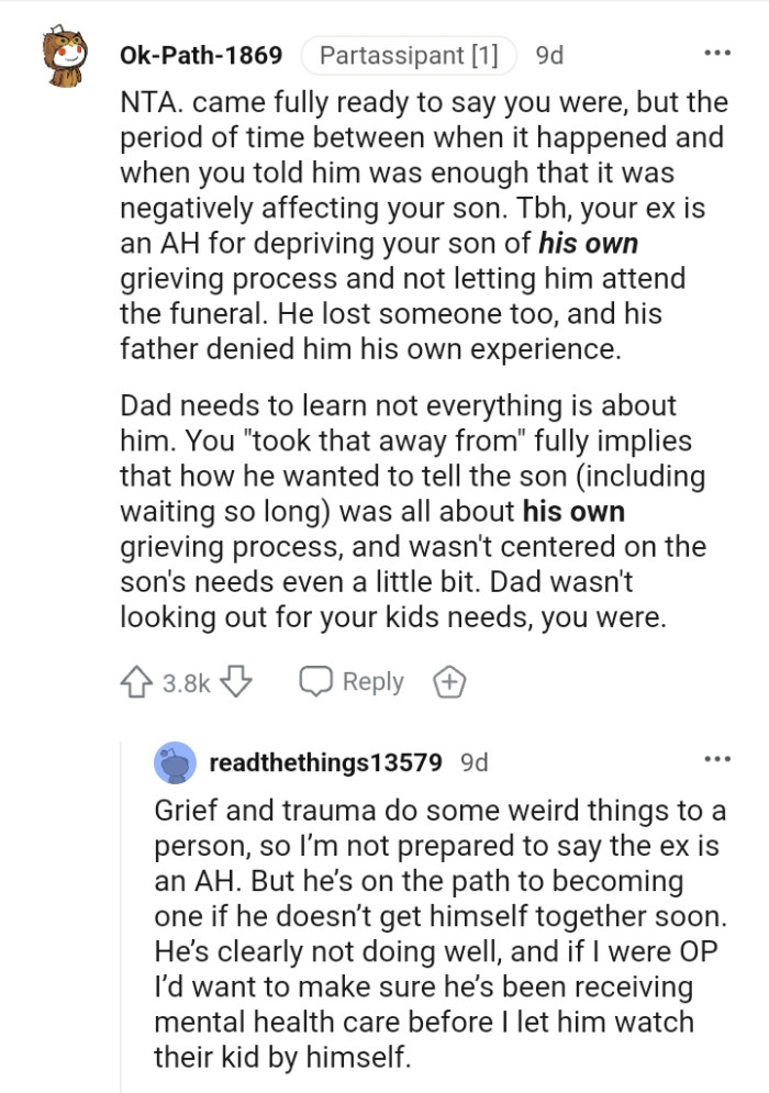 His father denied him his own experience