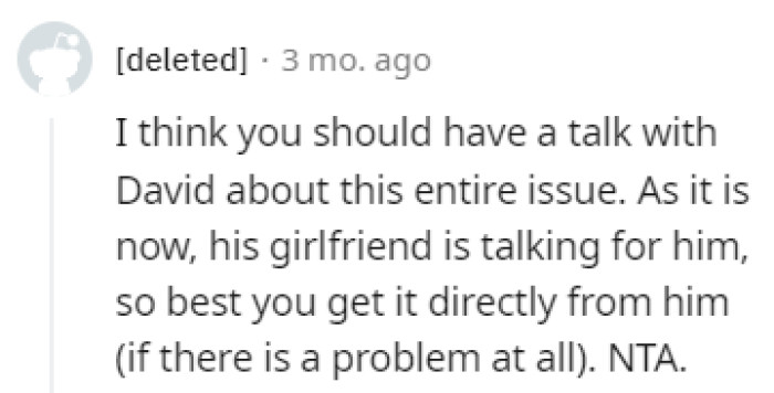 OP followed the advice she was given by Redditors