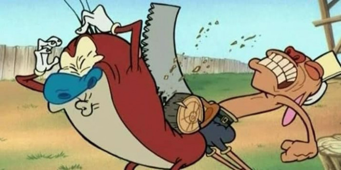 23. When they literally showed Ren and Stimpy doing THIS