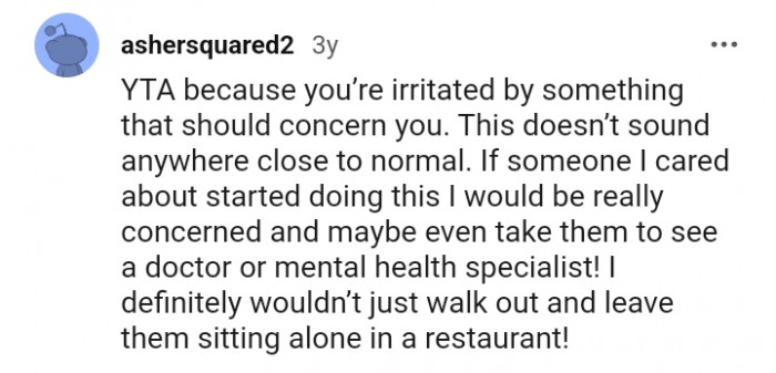 You are irritated by something that should concern you