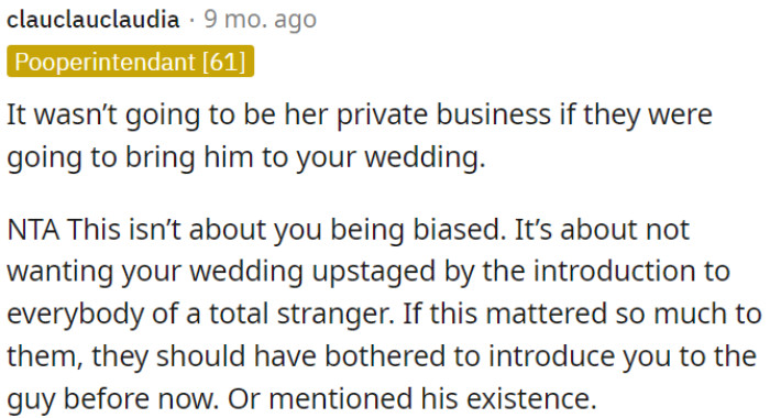 If this person was important, they should have been introduced earlier.