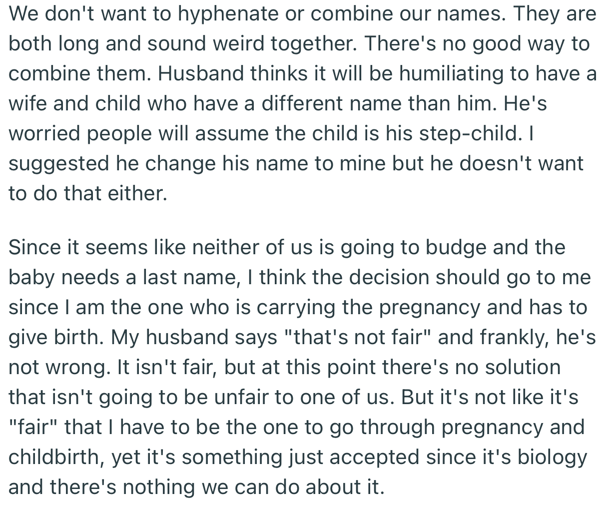 The Couple Have Been Unable to Reach a Compromise That Will Be Fair to Each of Them