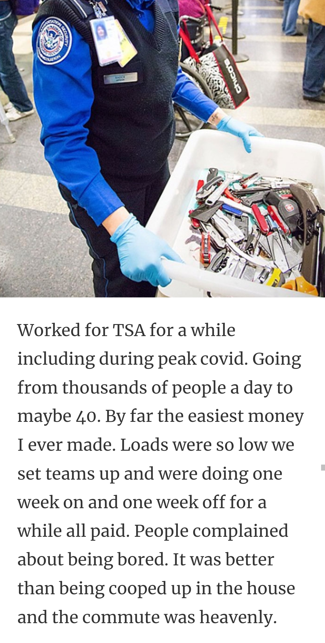 36. Working for TSA