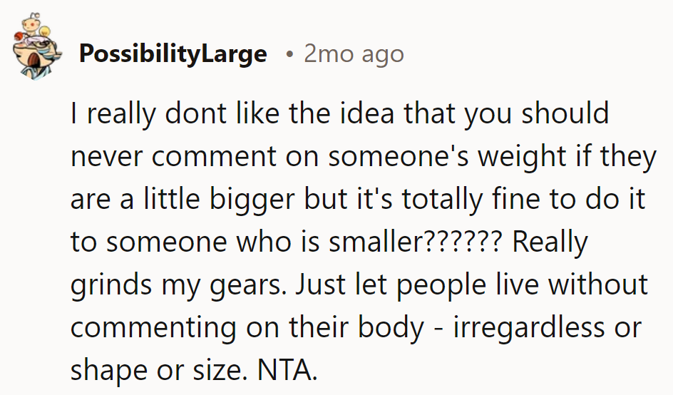Let's all just zip it and embrace body positivity, no matter the size!