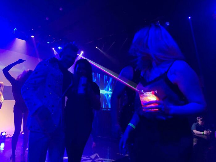 "Laser Lit Up The Cocktail"