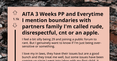 New Mom Called “Cruel” For Wanting Boundaries Three Weeks After Giving Birth