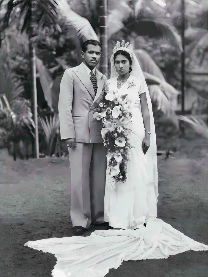 "This Is My Grandparents' Wedding In 1949, Sri Lanka"