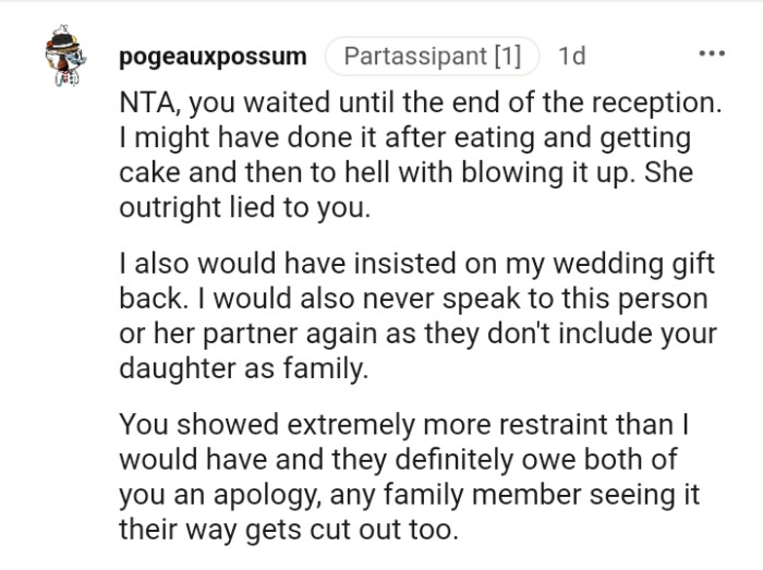 Any Family Member That Sees It That Way Gets Cut Off